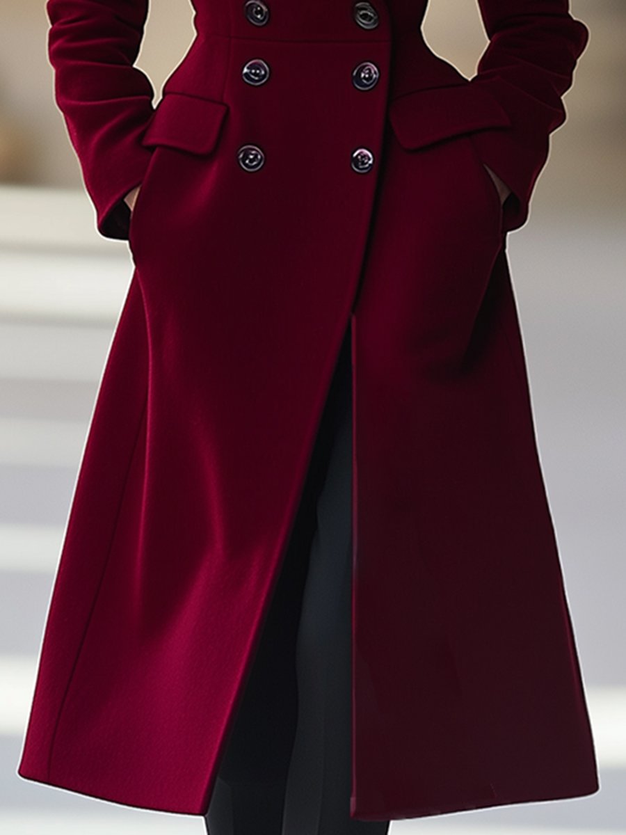 Adeline™ I Manteau Long Élégant pour Bordeau Intemporel