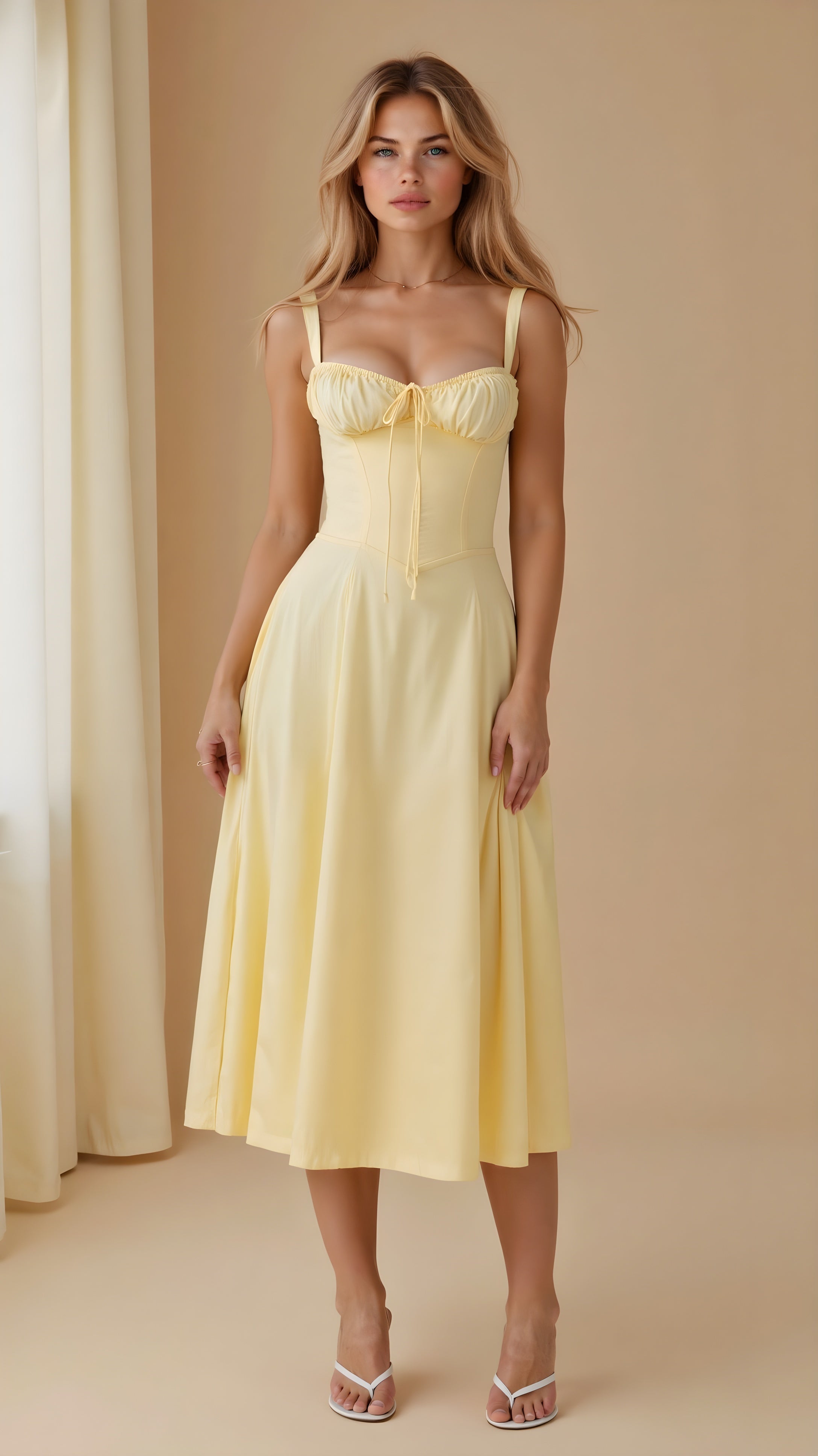 Signe ™ - Robe Longue Élégante pour Femme avec Bustier, Silhouette Flatteuse