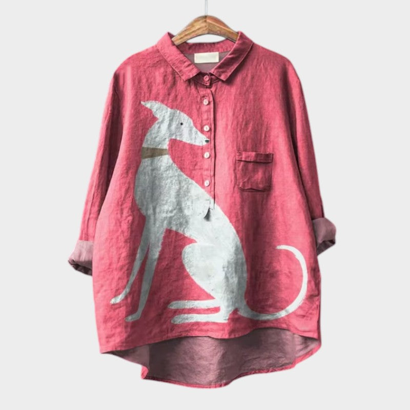 PALMIRA | Chemise Oversize au Design Canin pour un Confort Quotidien et un Style Décontracté