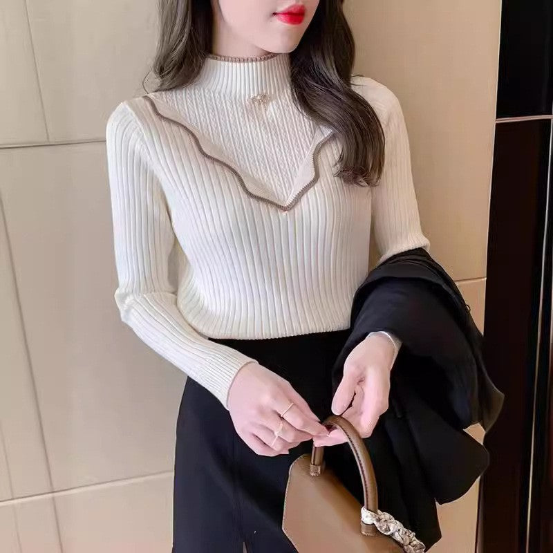 Pull à col montant pour femme