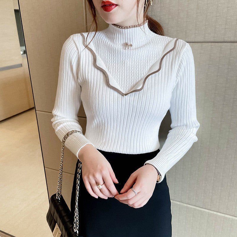 Pull à col montant pour femme