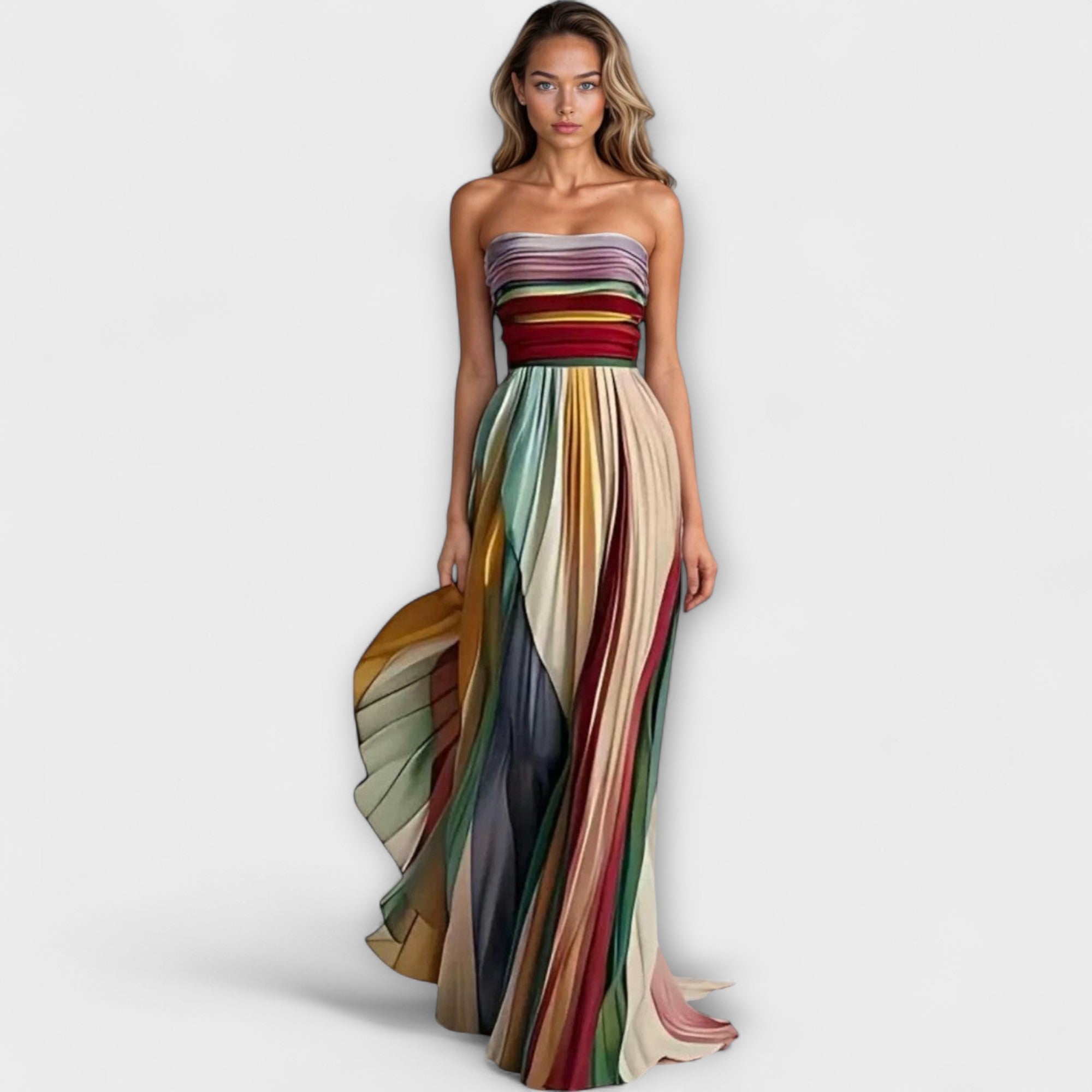 Léna | Robe sans manches aux teintes éclatantes