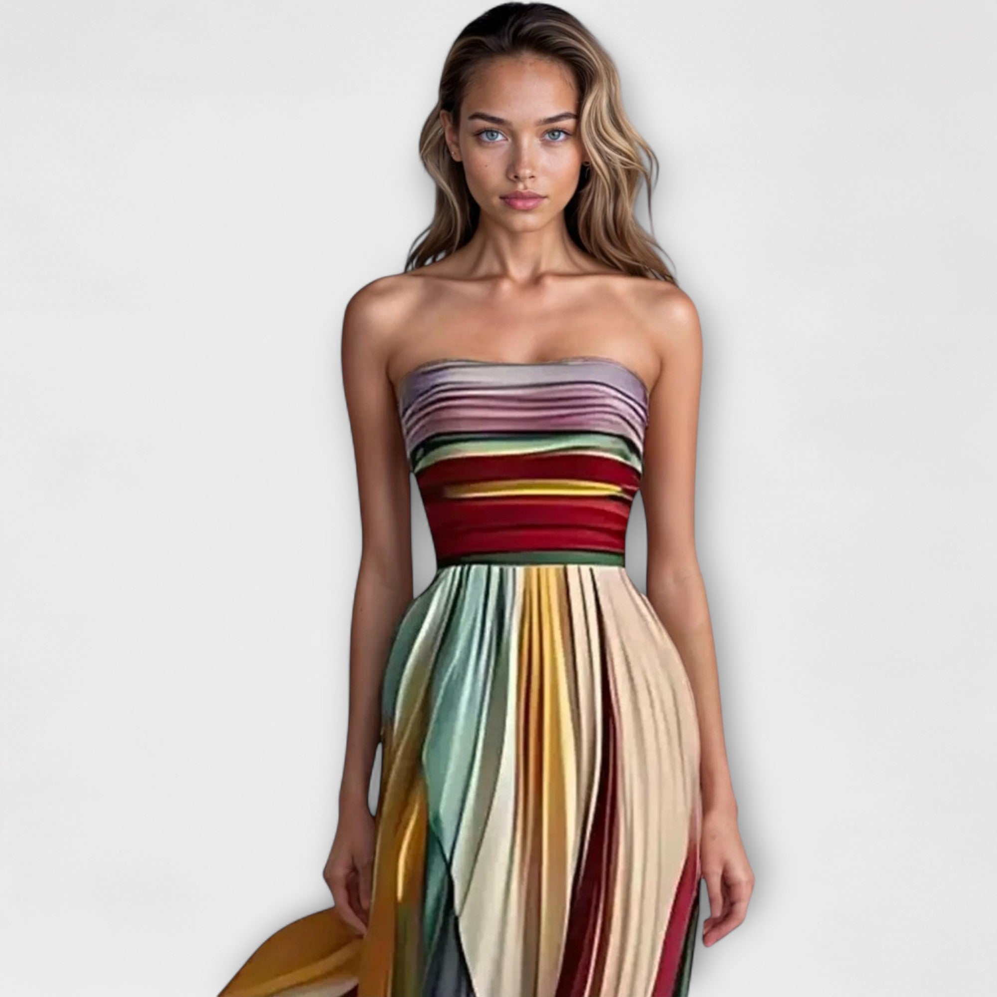 Léna | Robe sans manches aux teintes éclatantes