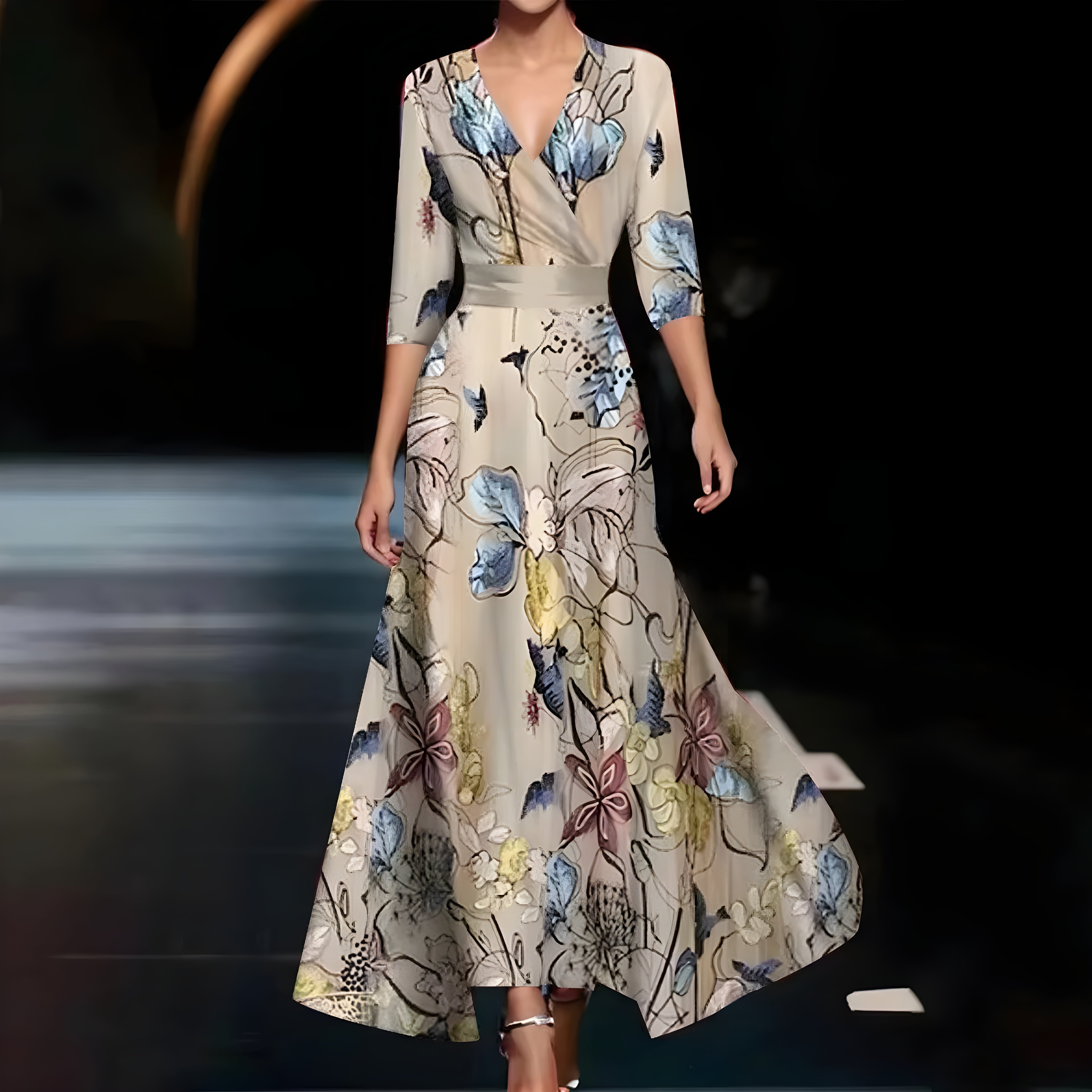 Inge ™ | Robe Longue Fleurie pour Femme
